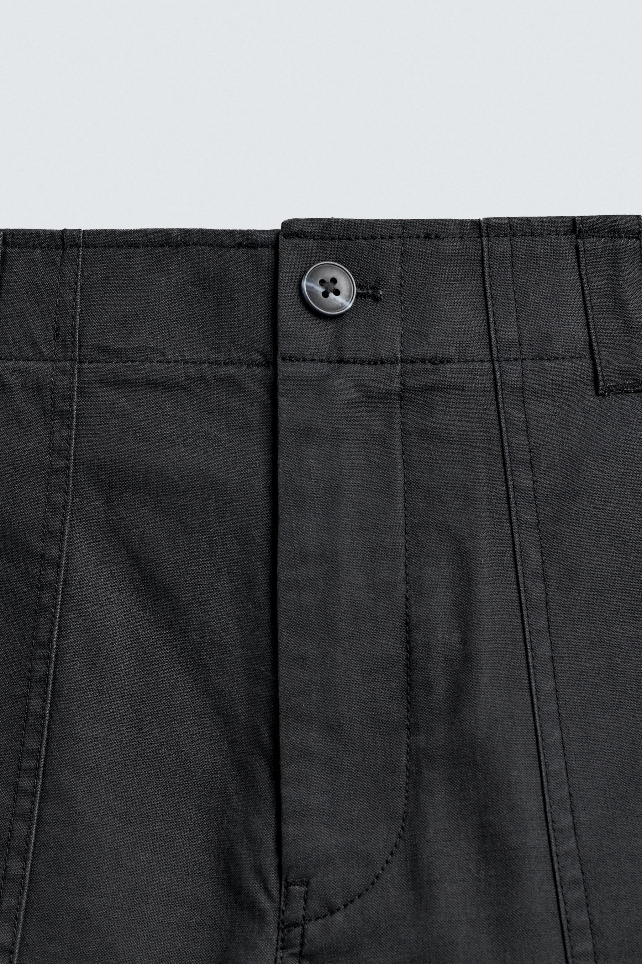 WASHED STRAIGHT FIT PANTS